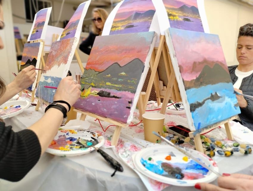 Art Workshop in Naples city centre with Aperitif - Key things you’ll do at Naples Painting Experience