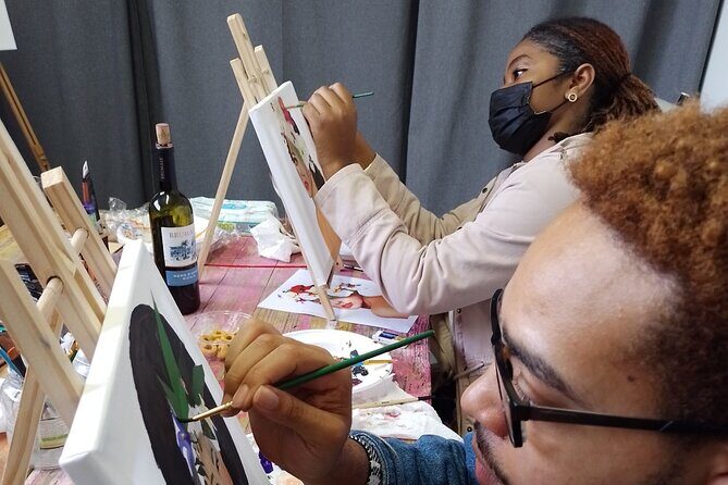 Art worshop with aperitif in Naples - What You Paint: Canvas, Reference Images, and Maria’s Guidance