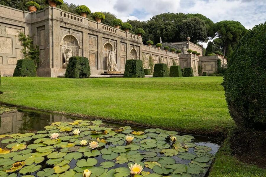 Borgo Laudato Si' - Gardens of Villa Barberini - The Domitian villa ruins: the ancient part of the garden tour