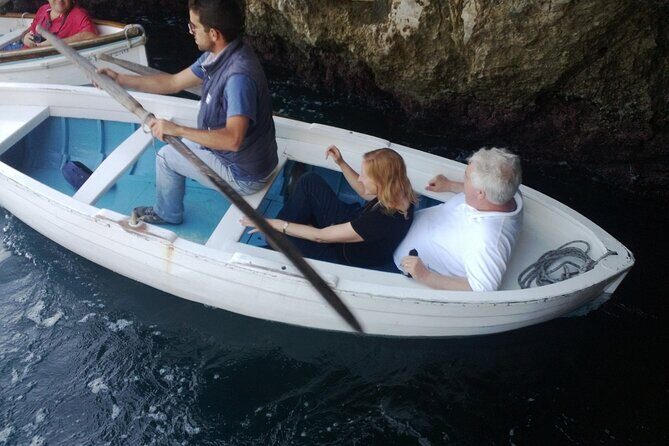 Capri and Blue Grotto by Gozzo Boat and Anacapri from Naples - Blue Grotto by Gozzo boat: caves, color, and real water time