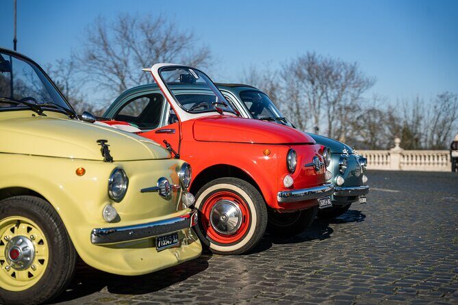 Classic Elegance: Vintage Fiat 500 Cabriolet Rome Tour - Fontana dell’Acqua Paola and the drink break with a view
