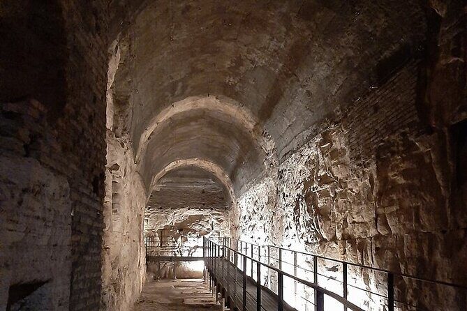 Colosseum Night Tour with Underground and Arena access - Underground tunnels, cages, and the staging spaces below