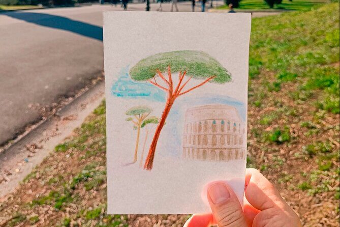 Design your own Postcard of Rome - tour with artistic activity - Making Your Postcard: A Finished Souvenir You Can Actually Use