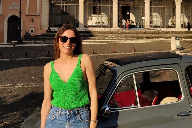 Fiat 500 in Rome - experience with a Roman - Circus Maximus and Maxentius Thermal Bath quick stops