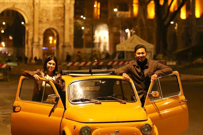 Fiat500 Night&Day Photoshoot, with a Roman, pickup included - Pickup, timing, and what to expect in a 2-hour window