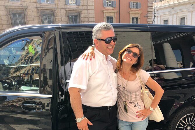 Fiumicino Airport private transfers with luxury Mercedes van - Staff and Driver Highlights: Names You’ll Hear