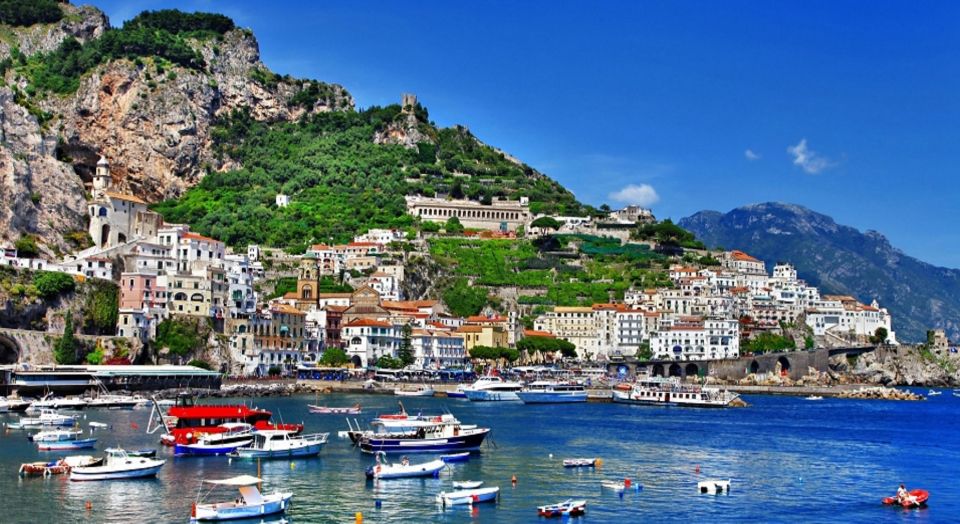From Rome: Discover Amalfi Coast and Pompeii, Full Day Tour - Positano stop: lunch, pottery shopping, and real free time