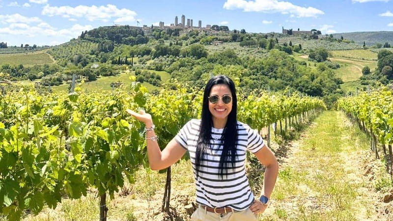 From Rome: Tuscany Wine Tour, San Gimignano & Florence - First winery in Chianti: panoramic views and a tasting that teaches