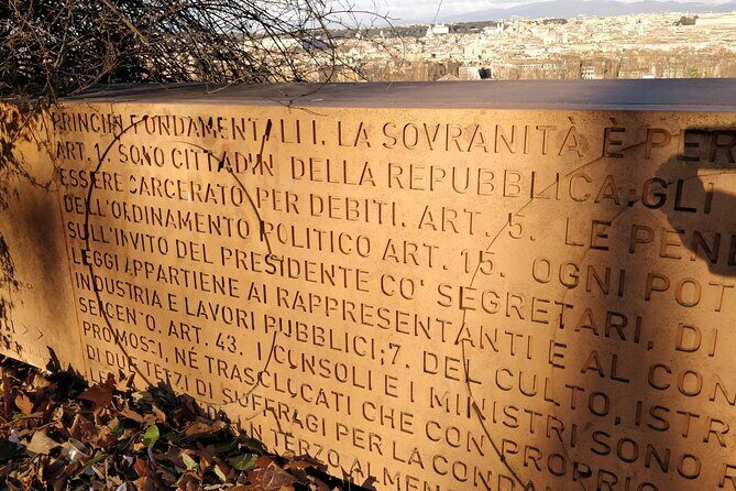 Gianicolo to Trastevere: Italy's Independence trail with GELATO - Er Fontanone and the 1849 fighters’ memorials