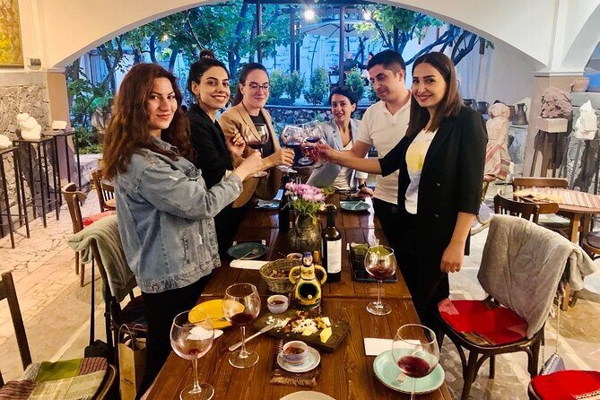 Guided, FUN Wine Tasting with Trivia Games, Napoli - Snack Pairings: Bruschetta, Mozzarella, and Vegetables