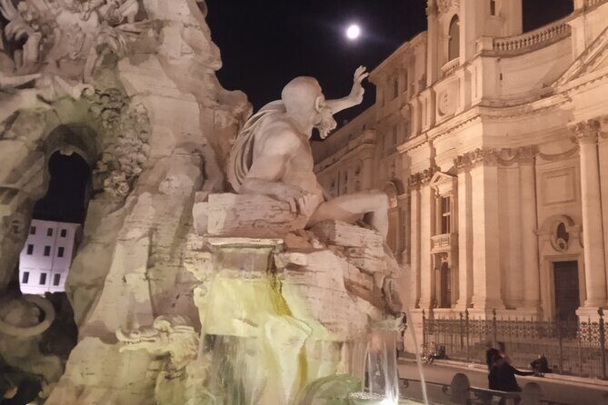 Moonlight Walking Tour in the Heart of the Imperial & Baroque Rome - Trevi Fountain at night: Nicola Salvi’s showpiece, minus the worst crowds