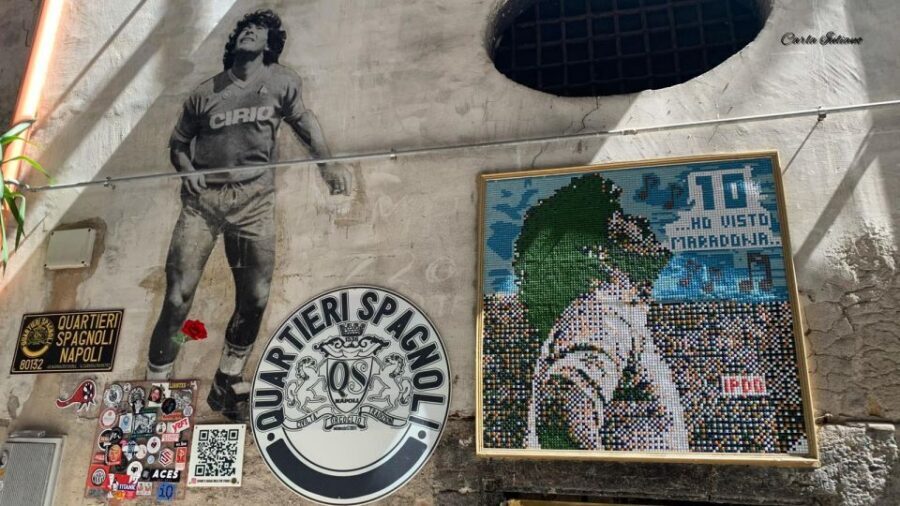Naples: Diego Maradona Guided City Walking Tour - Piazza Maradona in via Emanuele De Deo: the pilgrimage wall to end on