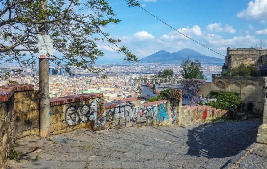 Naples Panoramic walking tour thourgh La Pedamentina scale - Pedamentina stairs: 414 steps, gardens, and gulf views that keep you moving