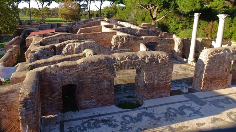 Ostia Antica: Small group tour from Rome - Square of the Guilds: merchants, ship owners, and money talk