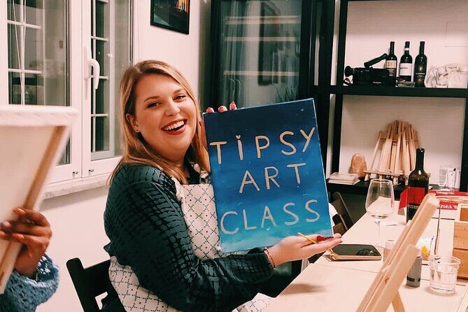 Paint and Free Flowing Wine Art Class in Rome with Pizza - Key highlights worth planning around