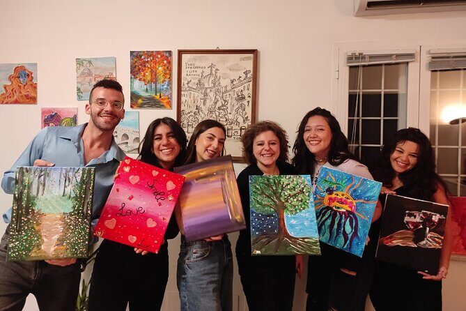 Paint and Free Flowing Wine Art Class in Rome with Pizza - What actually happens in the class (and why it works)