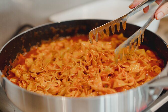 Pasta and Tiramisù Cooking Workshop in the Heart of Rome - The moment you eat: lunch-style meal plus drinks