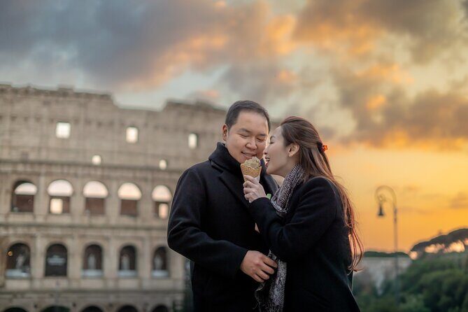 Personalized Photoshoot Outside the Colosseum - What you actually get: pro photographer + 20–50 edited shots