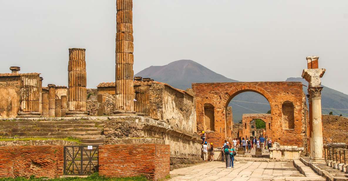 Pompeii: Small Group Guided Tour and Skip-the-Line Ticket - The Forum and Mount Vesuvius views: Pompeii’s “main stage”