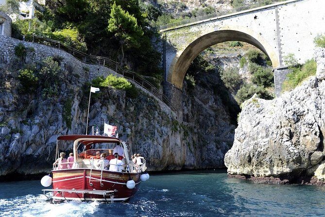 Positano & Amalfi Small Group Boat Tour from Rome with Fast Train - Bagni Regina Giovanna: Roman villa ruins and a natural waterfall