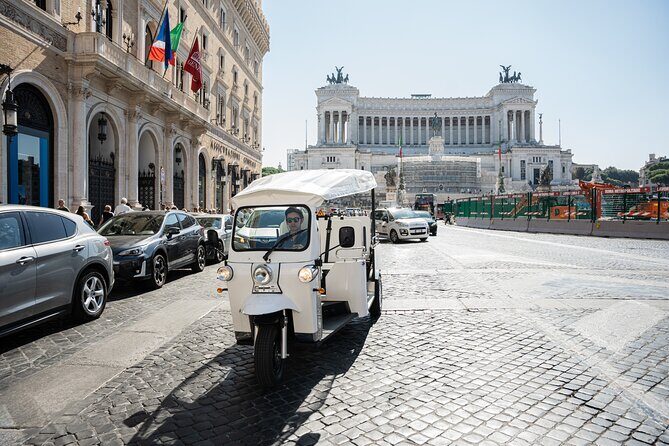Private 2 Hour VIP Tuk Tuk Tour with Hotel Pickup and Prosecco - Colosseum Stop: Great Orientation, With Tickets Separate