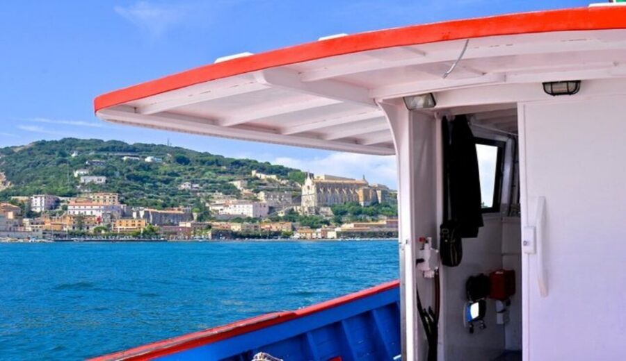 Riviera of Ulysses Tour from Sperlonga to Gaeta - Gulf of Gaeta from the water: Temple of San Francesco and a real city view