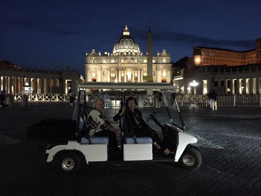 Rome: 2-Hour Golf Cart Sightseeing Tour at Night - Pickup, Duration, and What to Bring for a Smooth Evening
