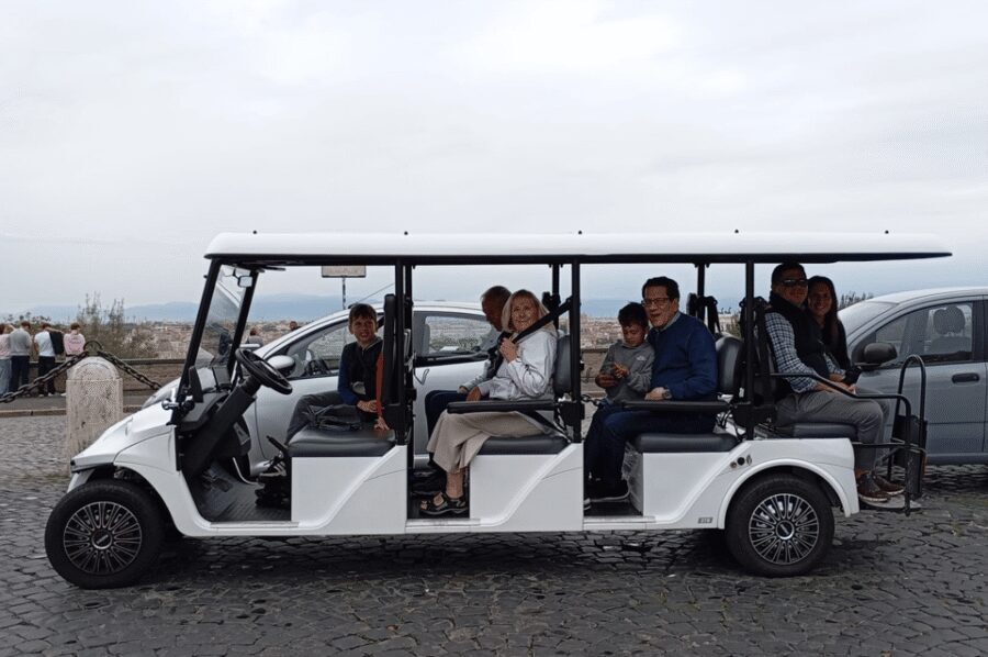 Rome: 3-hour guided city tour by electric golf cart - Colosseum Arena Floor stop: the final big moment