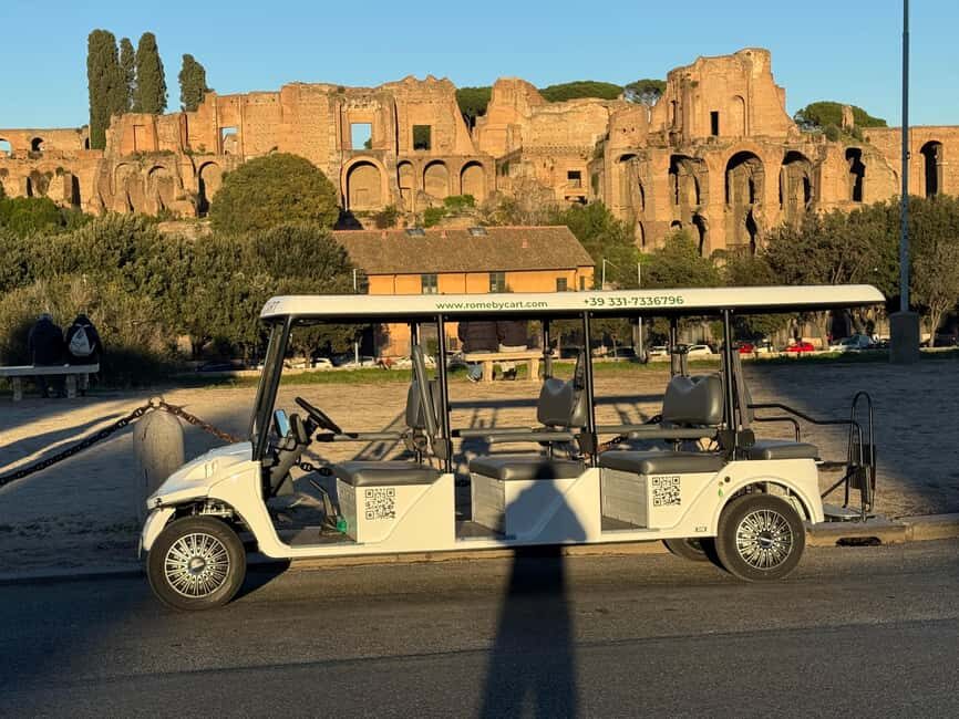 Rome: 6 hoursDaily Private Golf Cart Tour with typical lunch - Key highlights at a glance