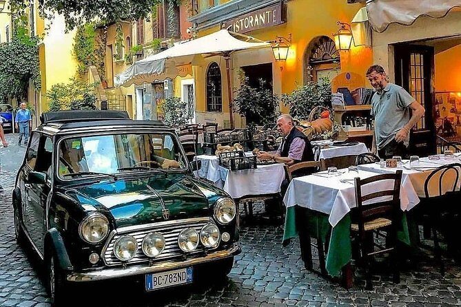 Rome Aperitifs Tour in Mini Cooper Classic , Ancient Highlights - Campo de’ Fiori to St. Peter’s Basilica: Rome gets cinematic fast