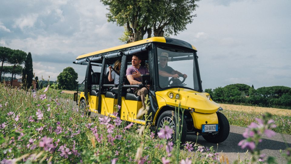 Rome: Appian Way Golf Cart Tour with Roman Catacombs Entry - Strolling the Appian Way: ancient stones under your feet