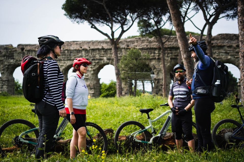 Rome: Appian Way Guided Tour on E-Bike with italian Aperitif - Parco degli Acquedotti: aqueduct views that make the road feel huge