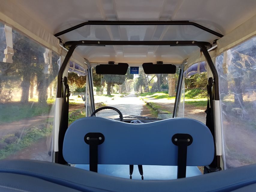 Rome: Appian Way Private Tour by Golf Cart -Official Partner - Meeting at Centro Servizi Appia Antica (EcoBike Desk) and Starting Smoothly