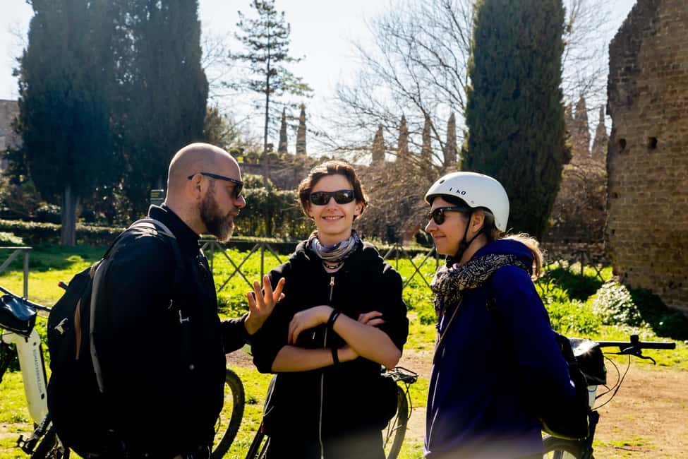 Rome: Appian Way Underground Catacombs Bike Tour with Lunch - Ninfeo di Egeria and Appia Antica: what you notice when you’re moving