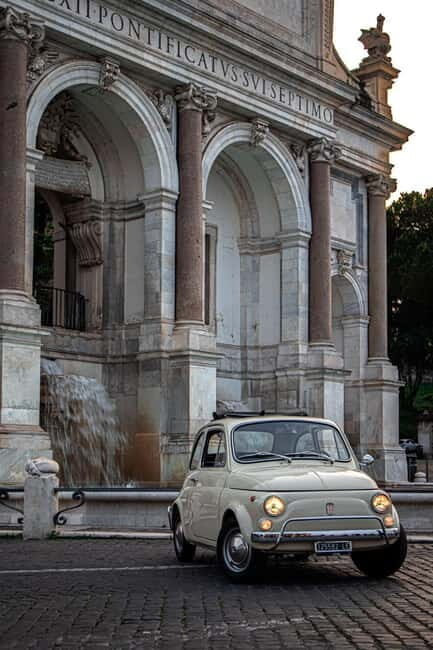 Rome by Fiat 500: Guided Sightseeing Tour by VintageFiat 500 - Mouth of Truth, Piazza Venezia, Largo Argentina, and the Pantheon area
