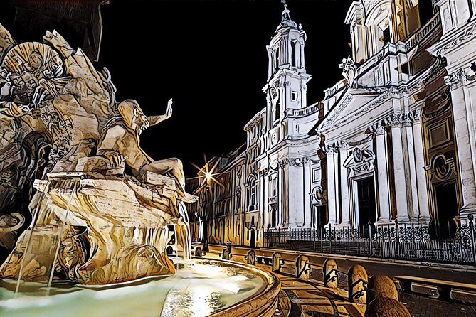 Rome by Night Private Walking Tour - Piazza Navona after dark: Baroque art you can see