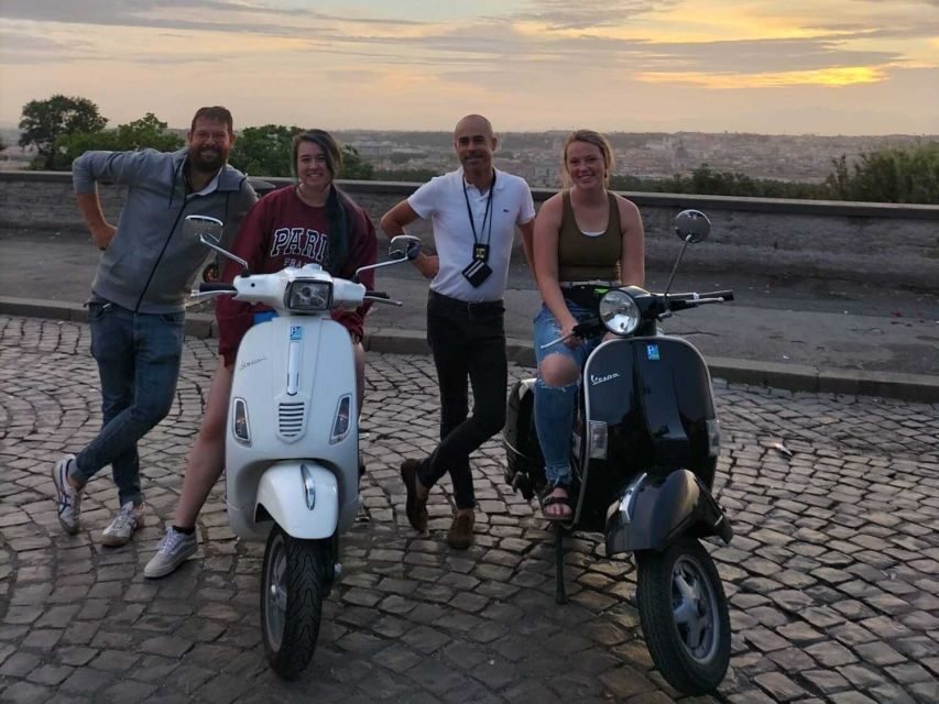 Rome by Night Vespa Tour With Driver/Private Guide - Pyramid of Cestius and Curbside Rome: Oddball Beauty at Speed