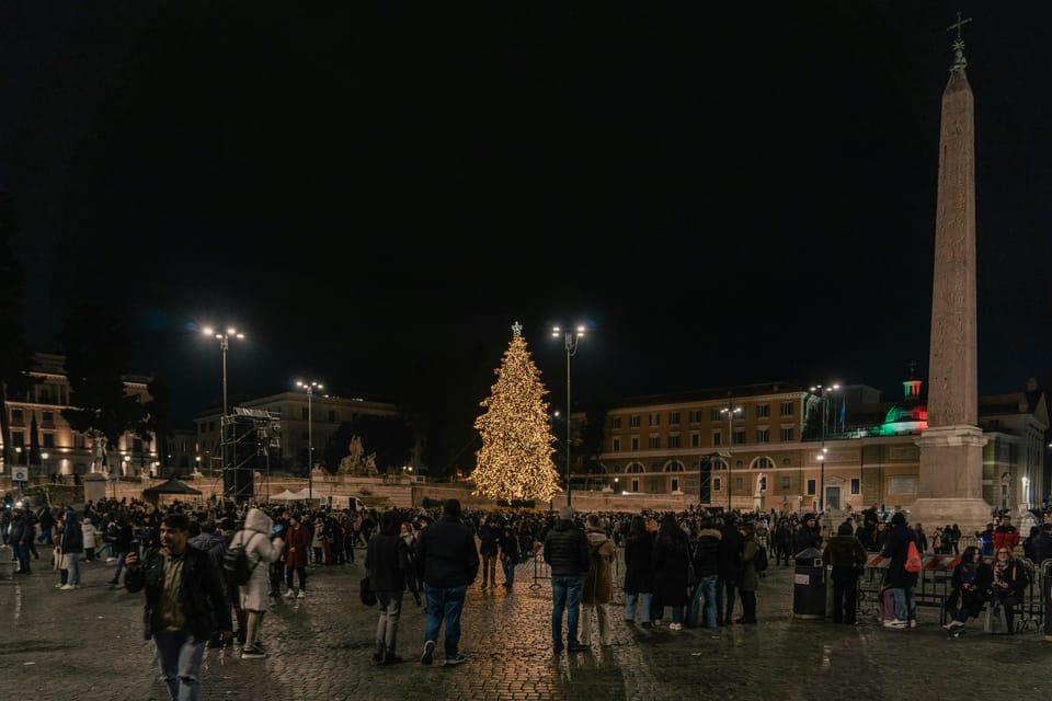 Rome: Christmas Lights Walking Tour - Via dei Coronari and the view toward Castel Sant’Angelo