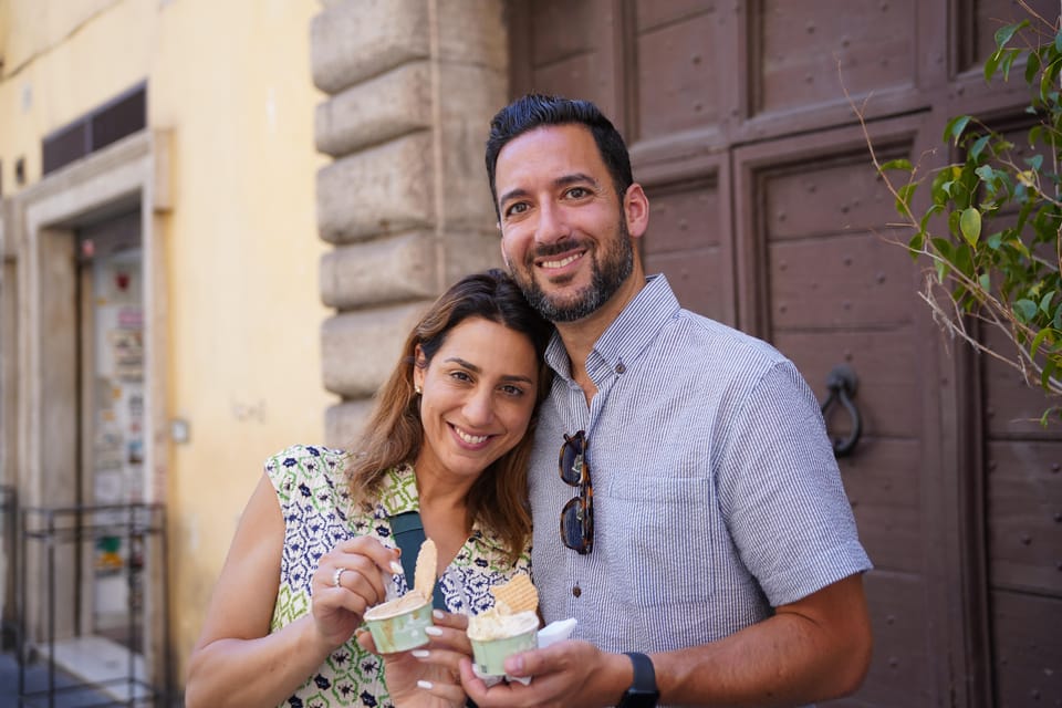Rome: City Tour by Vespa with Pictures and Sweets Tastings - Pass-by moments: Mouth of Truth, Fontana dell’Acqua Paola, and Vittorio Emanuele II