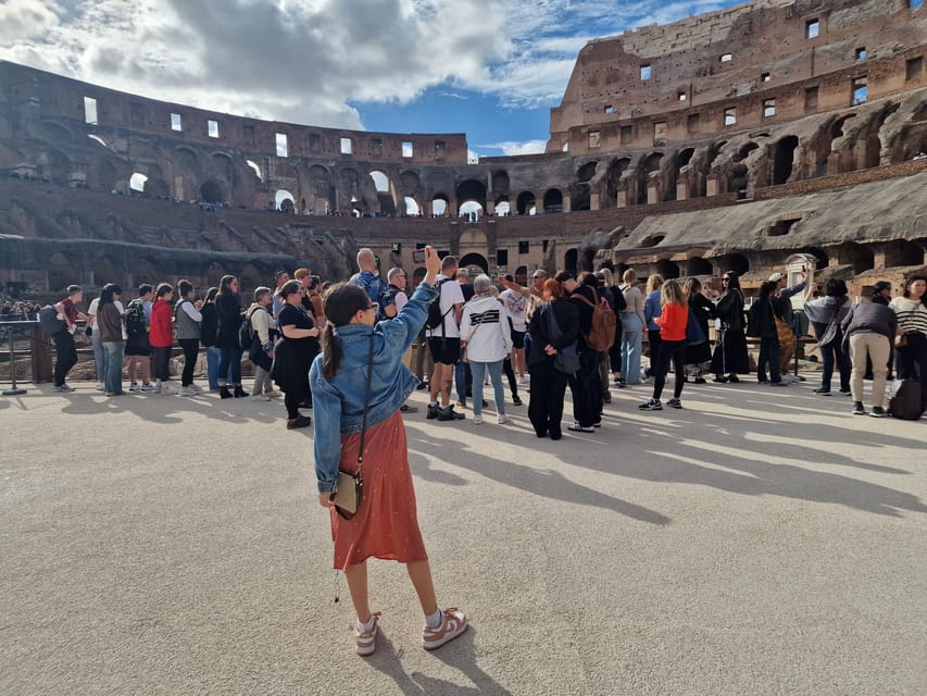 Rome: Colosseum Arena Access and Ancient Rome Guided Tour - Meeting point and what to bring for a smooth start