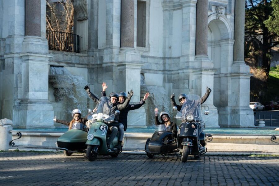 Rome: Day and Night Private Vespa Tour with Hotel Pickup - Colosseum photo stop and the Baths of Caracalla in 30 minutes