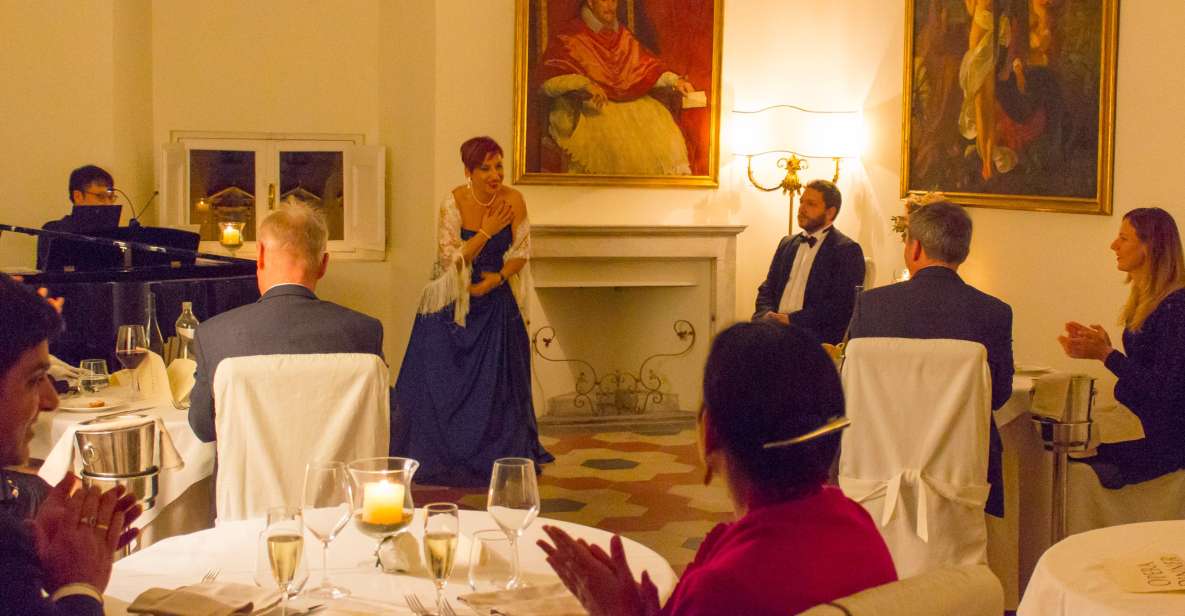 Rome: Dinner and Opera Performance at Palazzo Pamphili - The schedule: welcome drink at 7:30, concert at 7:45, dinner right after