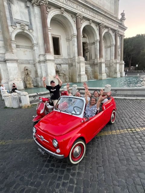 Rome: Evening Fiat 500 and Vespa Prosecco Tour - Baths of Caracalla: A Ruin Stop That Feels Like a Detour in a Good Way
