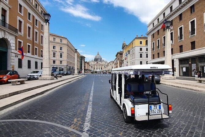 Rome Evening Golf Cart Tour w/ Pizza & Gelato Dinner Max 6 People - Your guide sets the pace: English commentary and photo-friendly stops