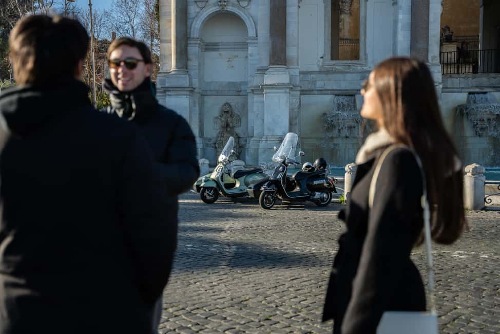 Rome: Evening Vespa Sidecar City Tour - Caracalla drives, Pyramid photos, and the Aventine-to-views route