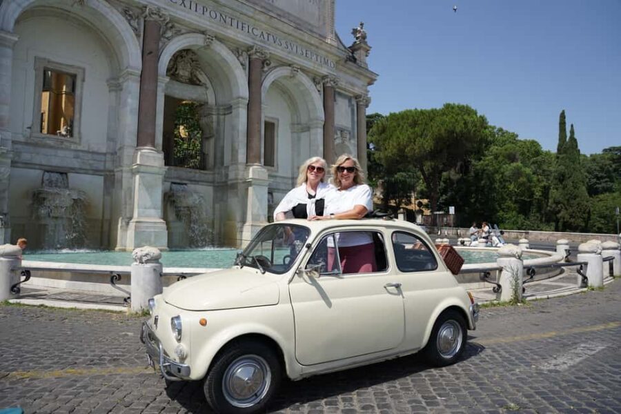 Rome: Fiat 500 Experience with Gelato and Photos - Meeting the Fiat by Caffe Roma: starting near the Colosseum area