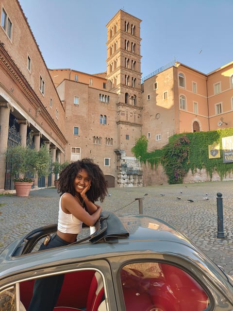 Rome: Fiat 500 private tour with a roman - Past the Market Streets: Forum Boarium and the Ancient Detours