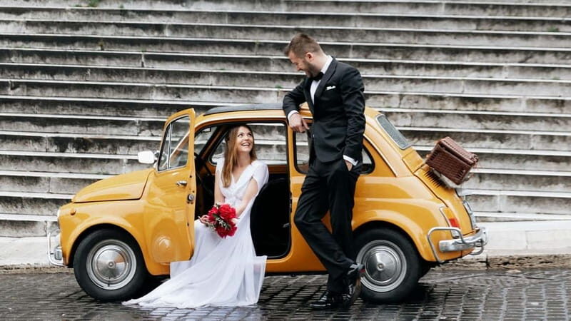 Rome: Fiat 500 Vintage City and Photo Tour - Stop One at the Colosseum Area: The Pro Photo Session