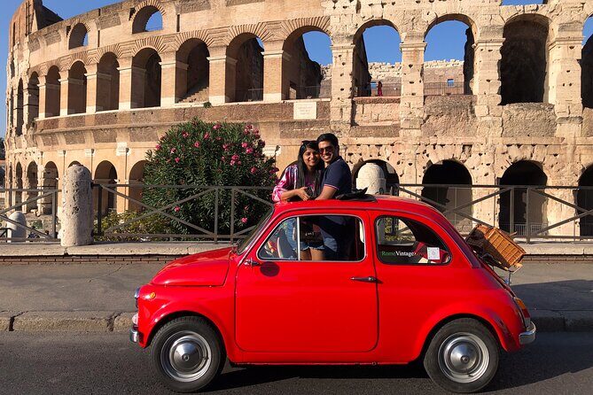 Rome Fiat 500 Vintage tour - Stop 5: Colosseum Area for a Real-World First Look