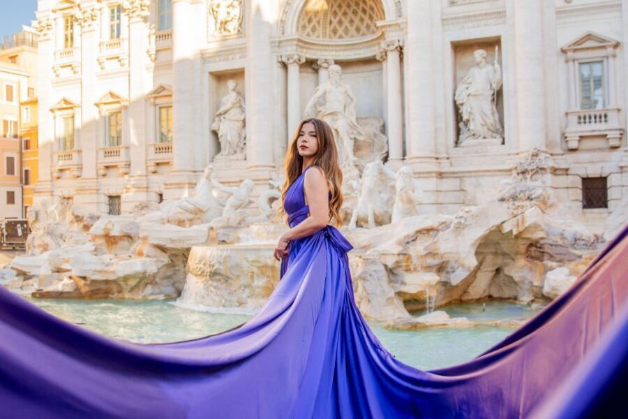 Rome: Flying Dress Photoshoot at Trevi Fountain - Meeting at Gelatist Trevi: Quick Setup, Clear Start Point